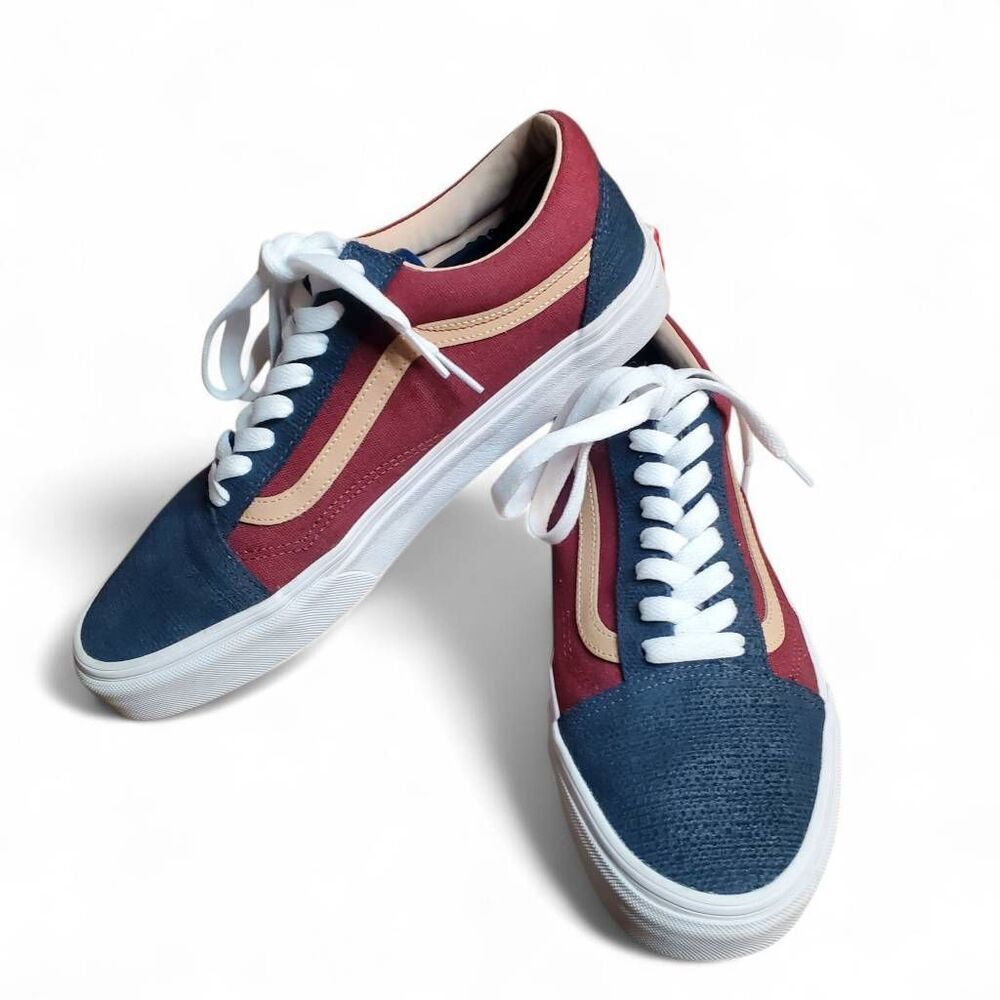 Vans Old Skool Blue/Burgandy Mens SIze 10